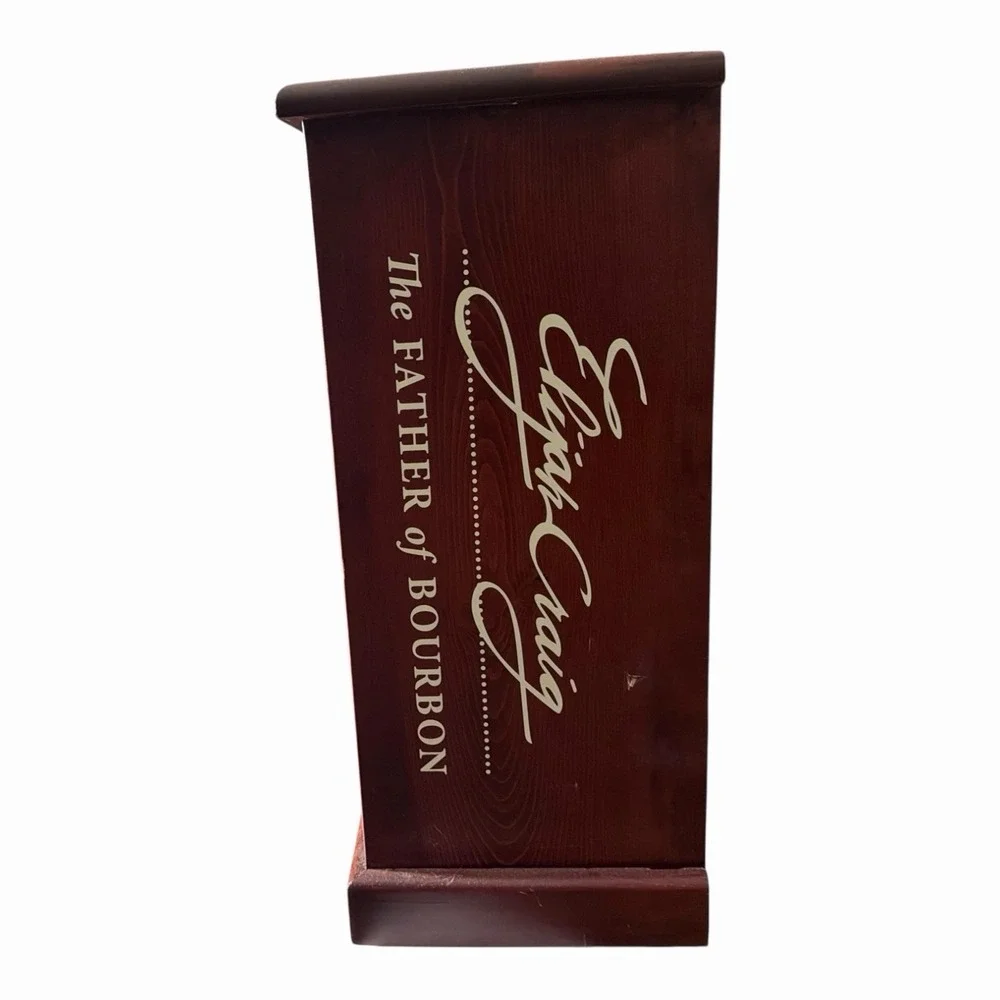 Elijah‎ Craig Bourbon Small Liquor Bottle Display Wood Shelf Mancave